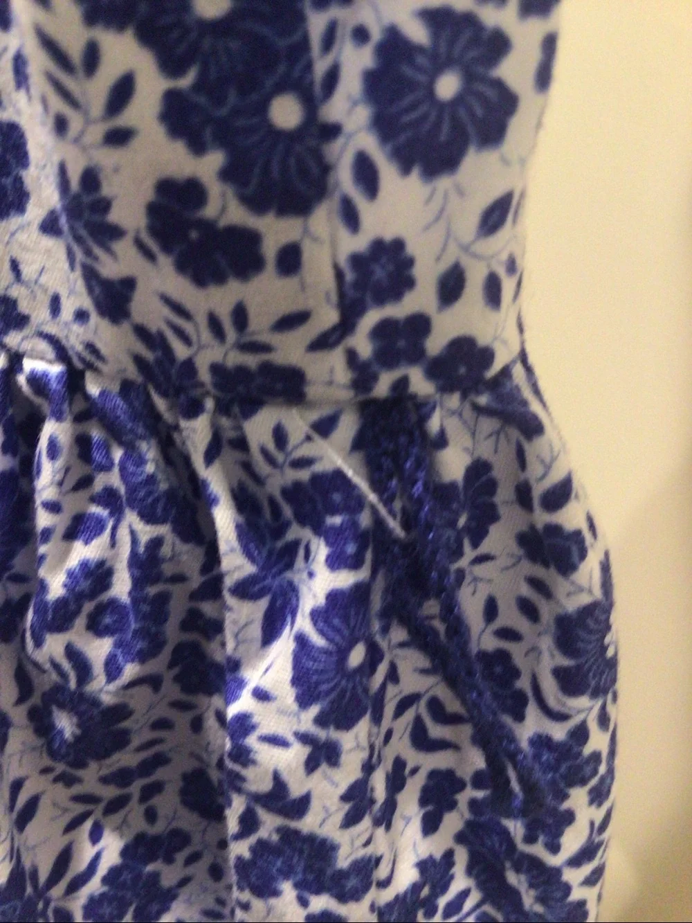 Polo by Ralph Lauren White and Blue Floral Button-Front Dress size 3/3T
